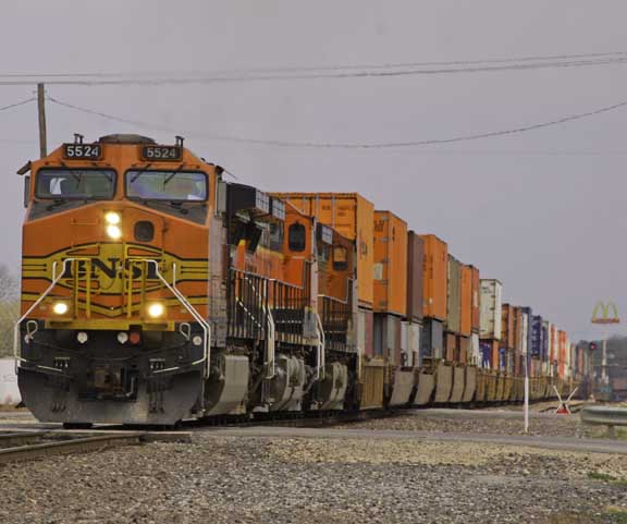 BNSF Stack Train Taken at different angles Coppreas Cove Texas