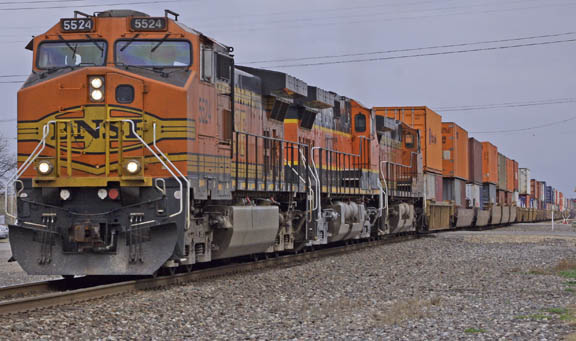 BNSF Stack Train Taken at different angles Coppreas Cove Texas