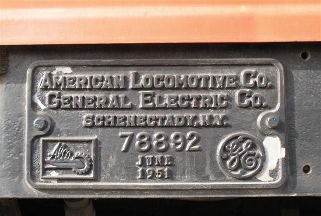 Builder's plate on Ex Katy 142