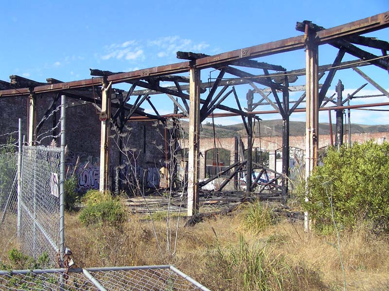 Burned Stalls 25 thru 28 at the Bayshore Roundhouse