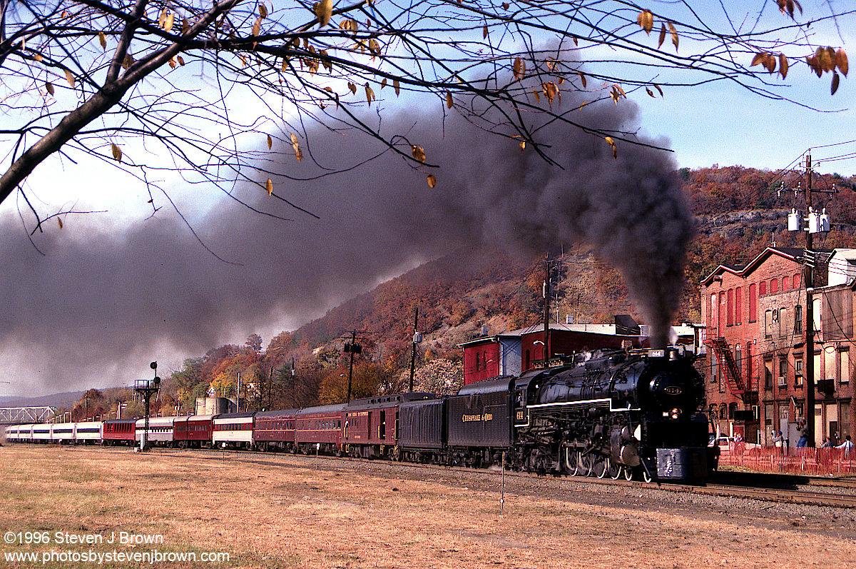 Chesapeake and Ohio 4-8-4 614 at Port Jervis, New York