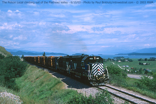 Climbing out of Polson....