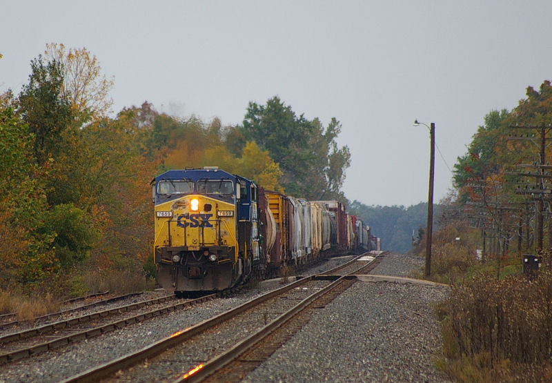 Coming to a stop to wait for a passing into Ridgeway
