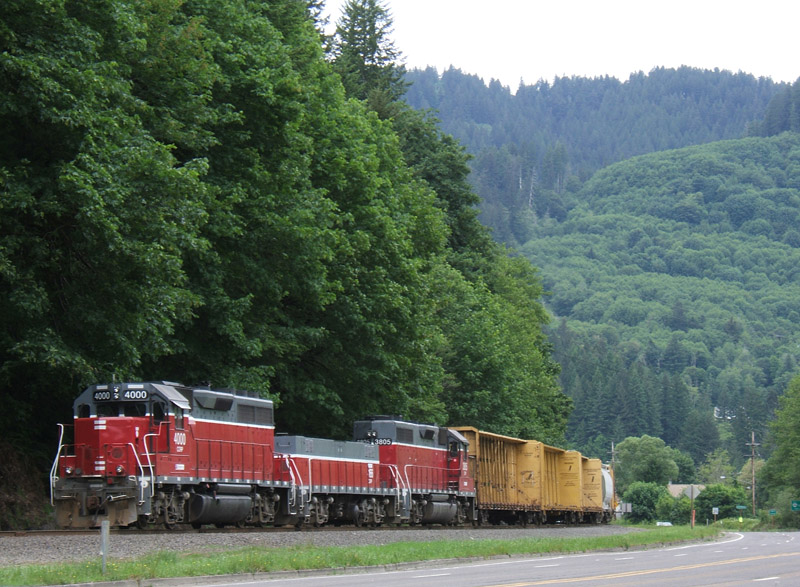 CORP train at Mapleton, Oregon.