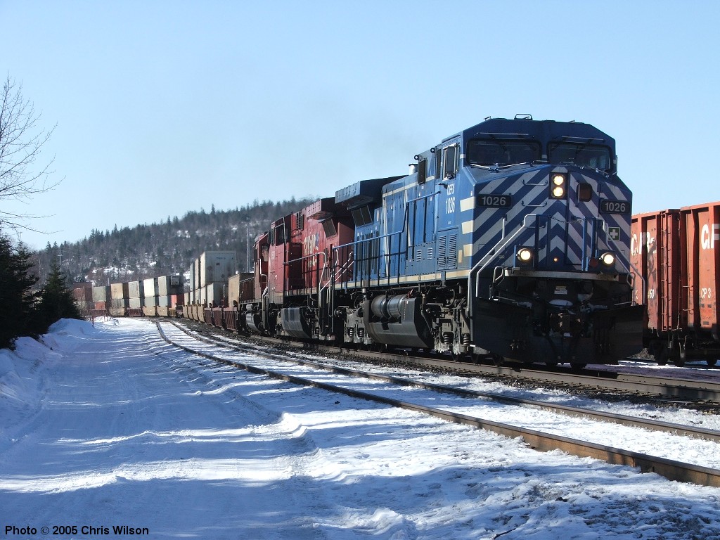 CP #119 pulling up to a stop signal