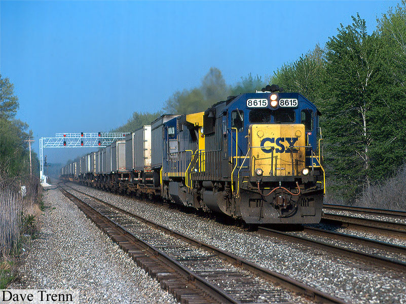 CSX #8615 Leads a Westbound CSX TV Train