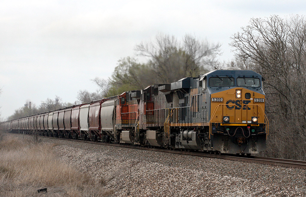 CSX in the lead.