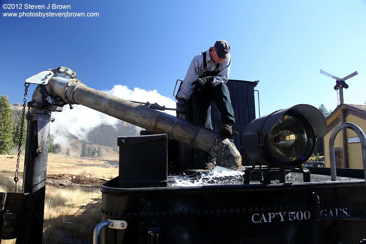 Cumbres and Toltec at the summit of Cumbres Pass, Colorado
