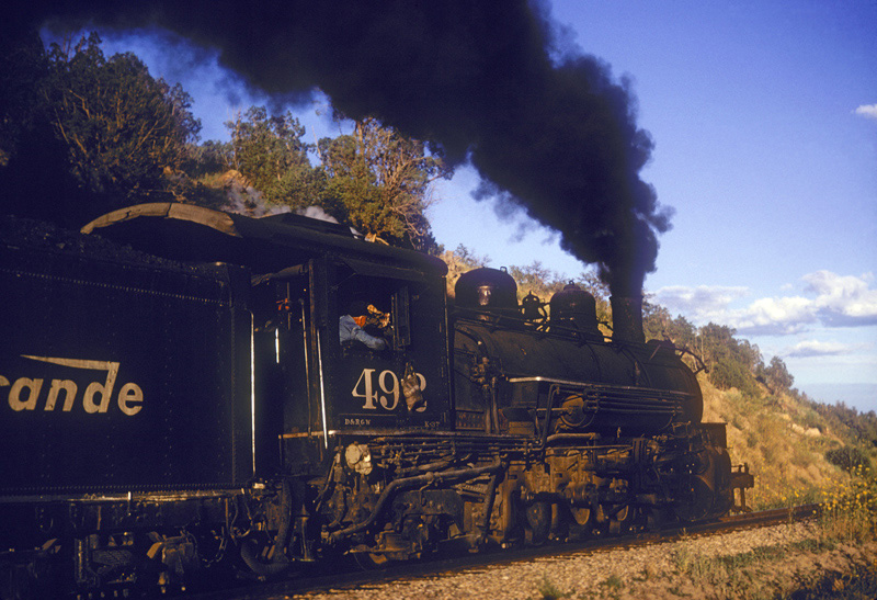 D&RGW K-37 492, Gato, CO, Aug 19, 1965, photo by Chuck Zeiler