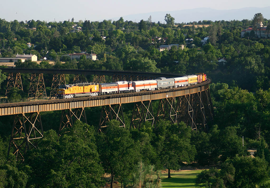 DD40X over Redding Trestle