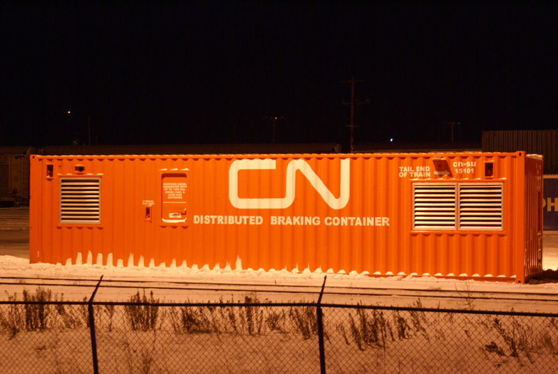 distributive braking container