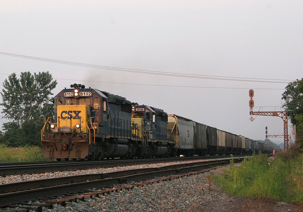 Empty grain train