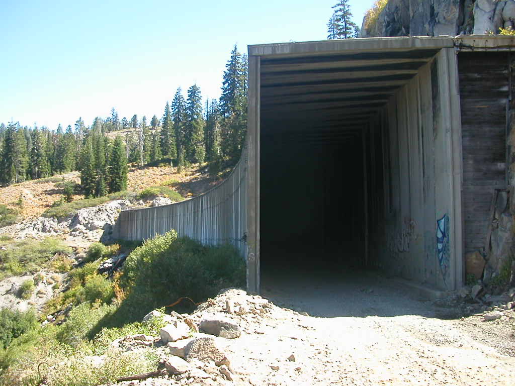 entrance to one of the old donner pass snow sheds