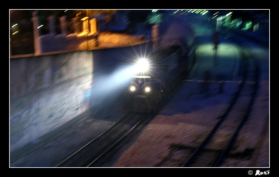 GM Diesel Night Train Departure