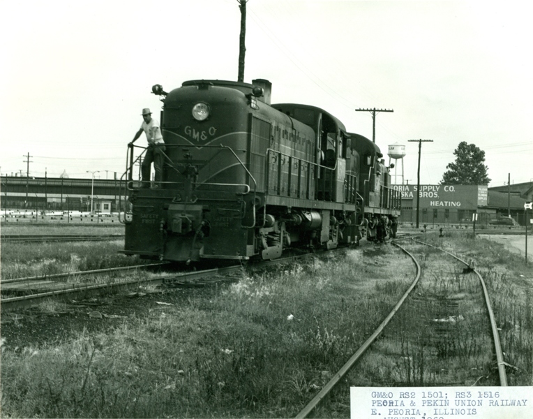 GM&O Alco RS2s on the P&PU East Peoria Illinois