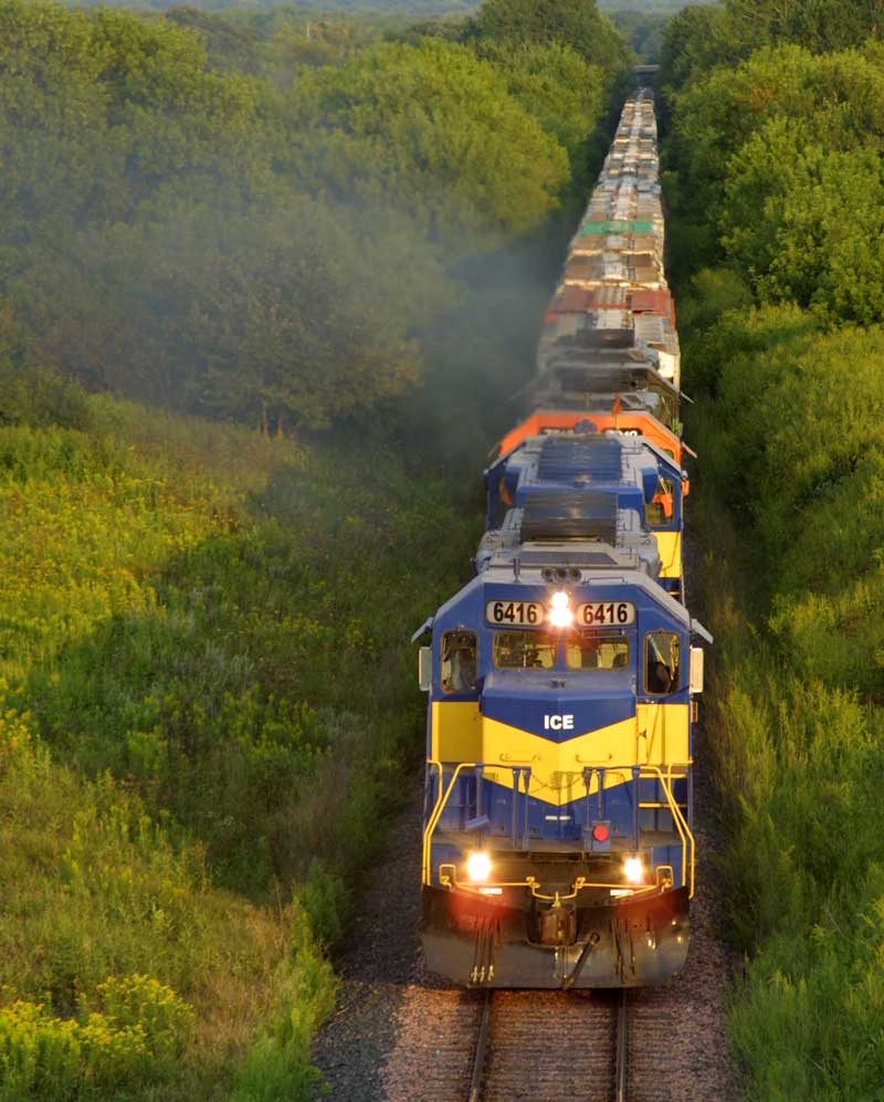 ICE heading west in to the sun
