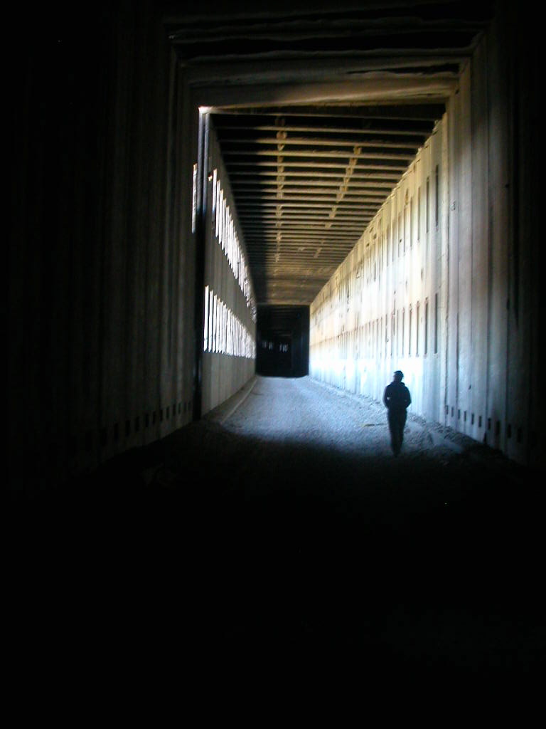 inside one of the old donner pass snow sheds