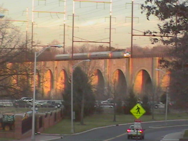 Keystone Service crosses the Raritan