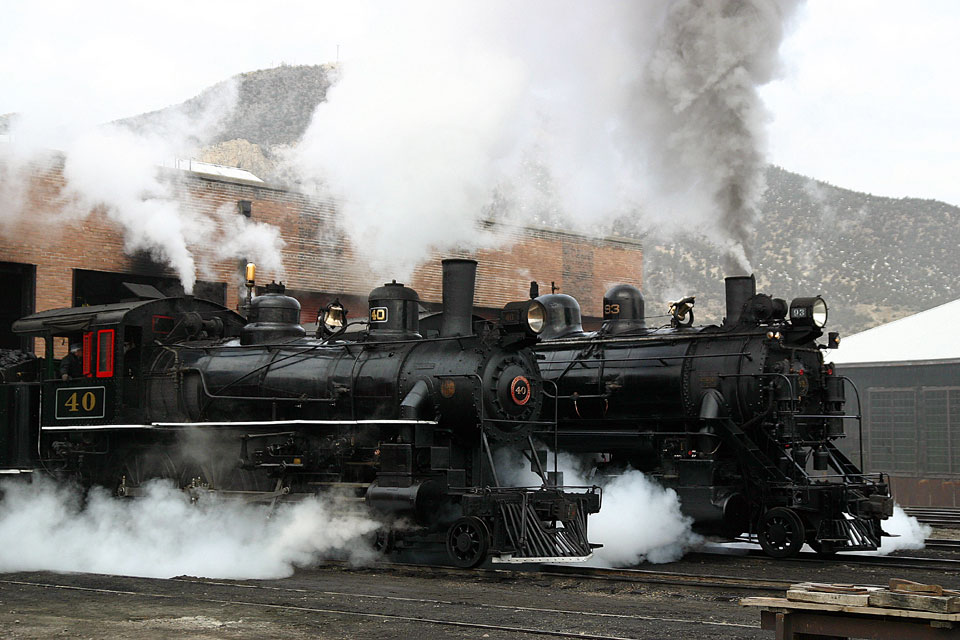 Leaving the engine house