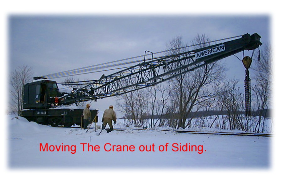 Men,Snow & crane