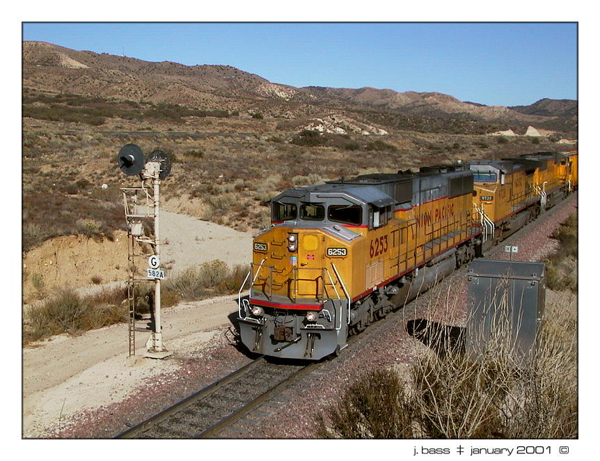 MP 58.2 on the north track, Cajon Sub