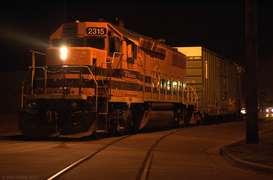 Night switching Front Street.