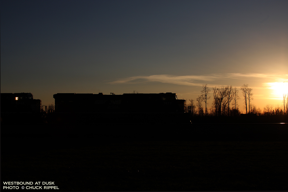 NS-387 Westbound at Dusk