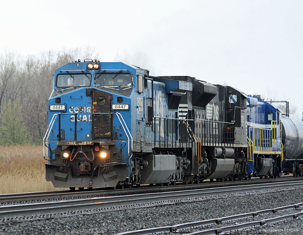 NS EB train 34J with U-Boat now at Pine Jct