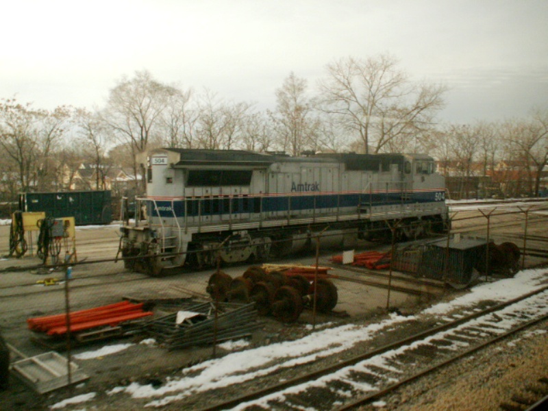 P32 at Amtrak's Brighton Park Shop