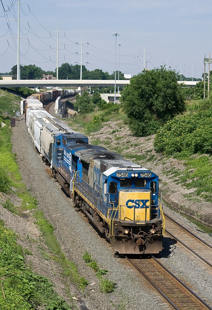 Q386-09 on the CSX Shortline Brooklyn Heights Ohio