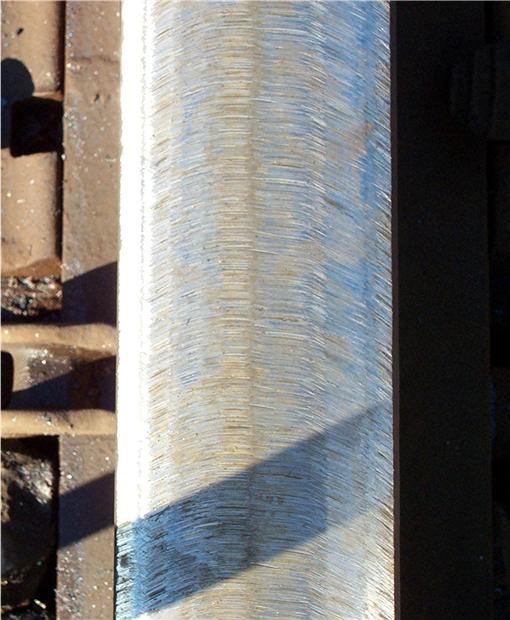 Rail Surface after Grinder pass