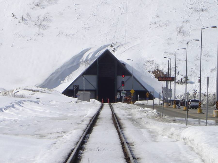 S portal Whittier tunnel