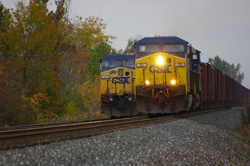 South bound passing a waiting into Ridgeway Ohio