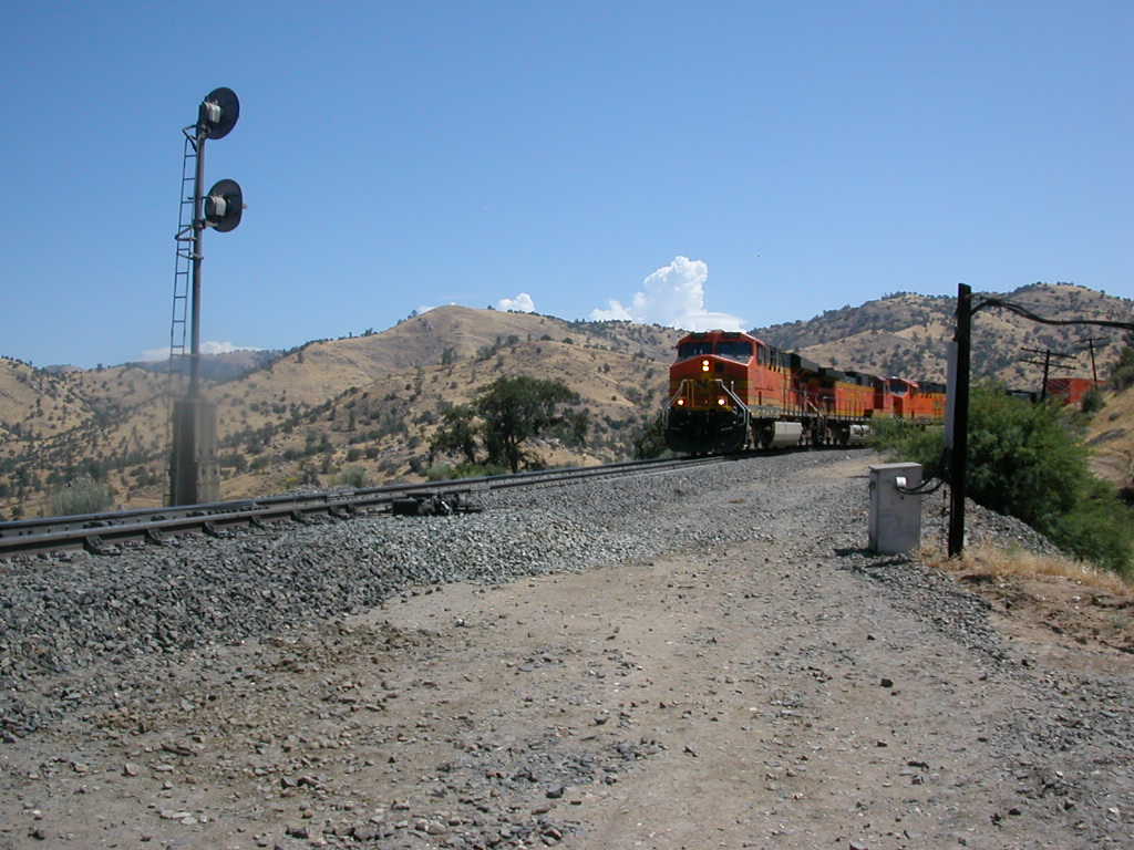 southbound BNSF led by 5454