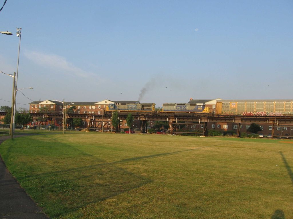 Southbound freight in Jersey City