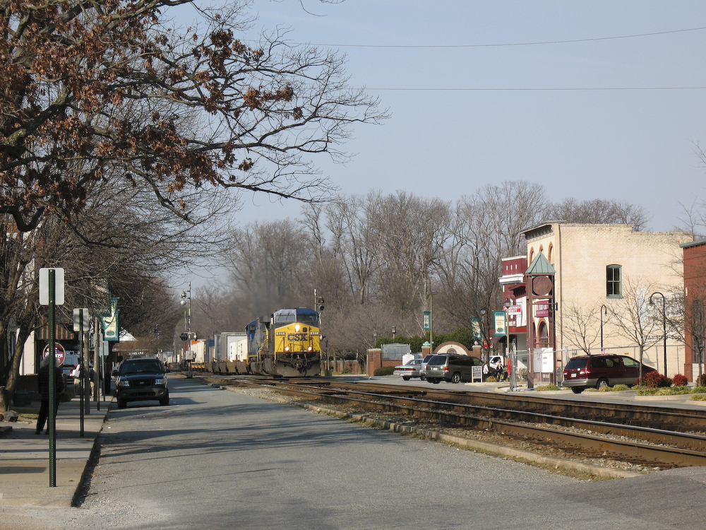 Southbound on Center St.