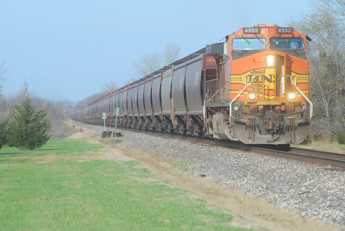 Southbound TT westbound unit grain