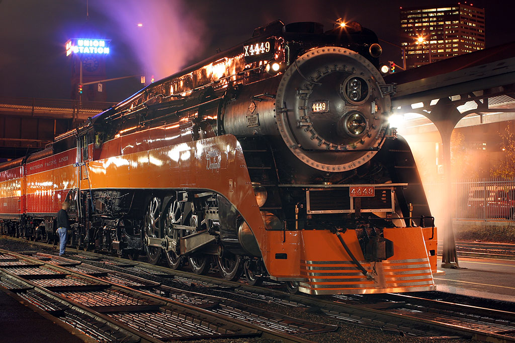 SP 4449 at Night #2
