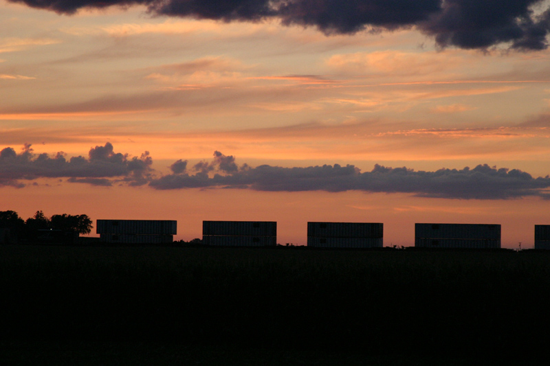 Stacks At Sunset
