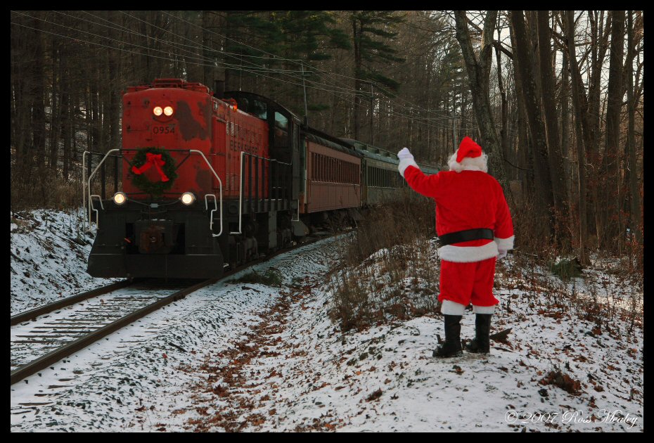 Stopping to pick up Santa!