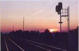 sunset on the cn rails
