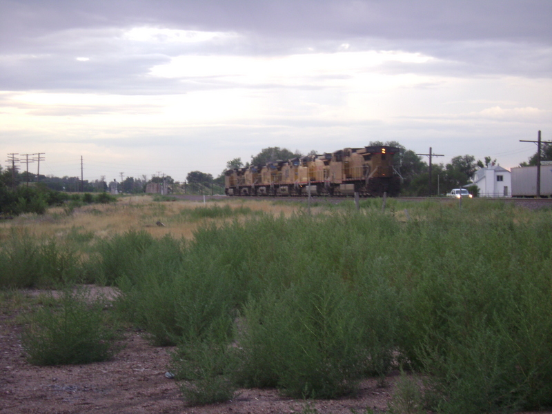 Tail end of the 6 UP engines headed south fast.