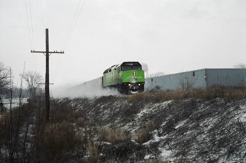 Telus 6429 kicks up snow.