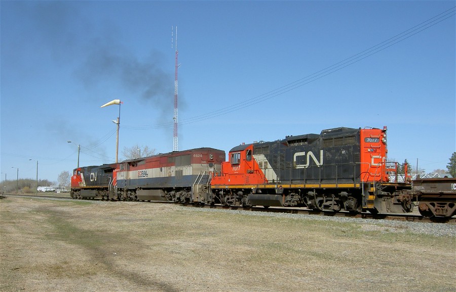 train 443 pulling down....