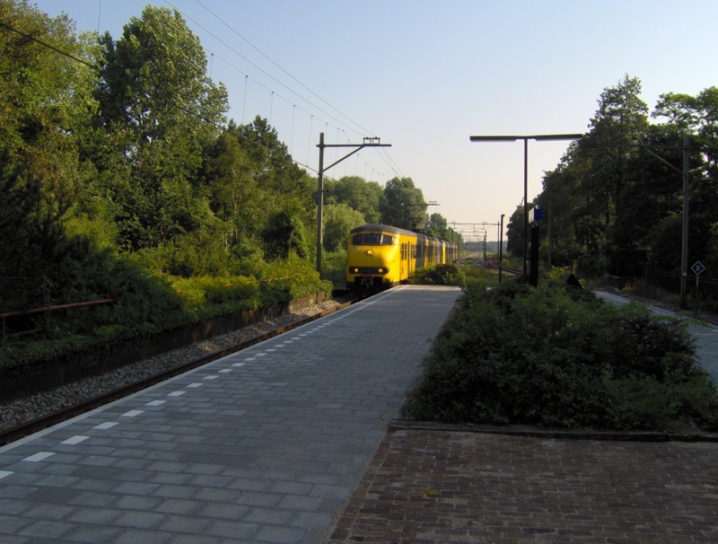 Train to Haarlem passes Bloemendaal NL