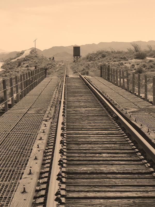 Trestle & old steam loco watering tower