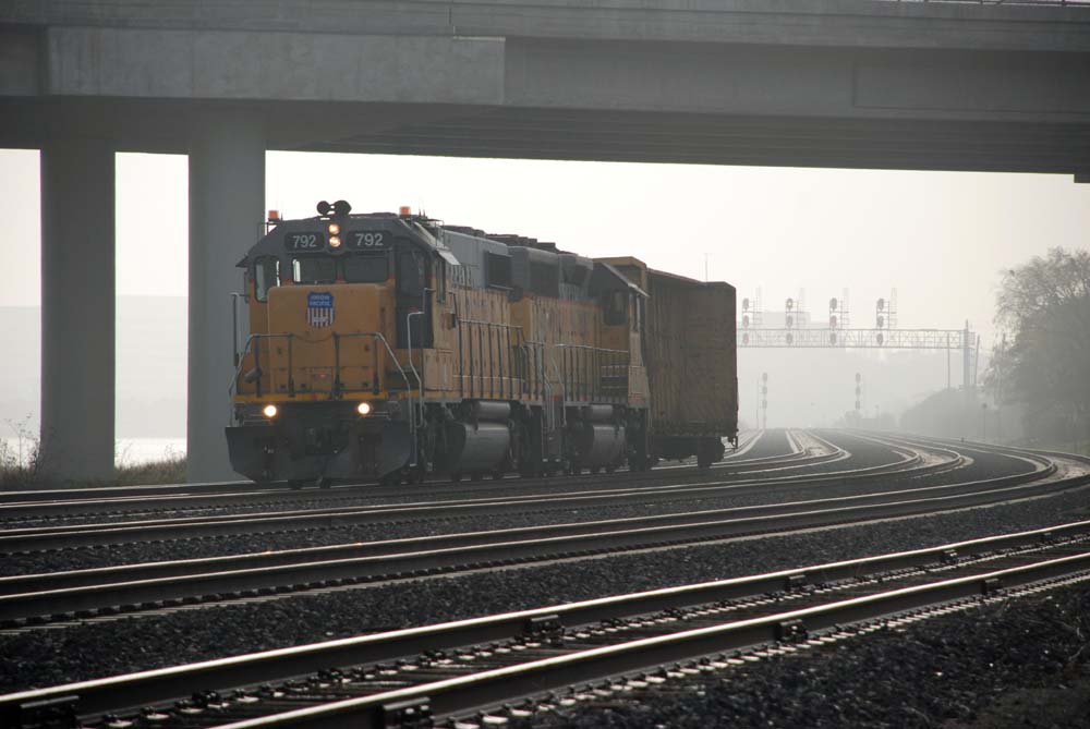 TWO LOCOS AND ONE FREIGHT CAR