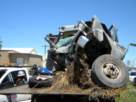 Union Pacific train hits Truck