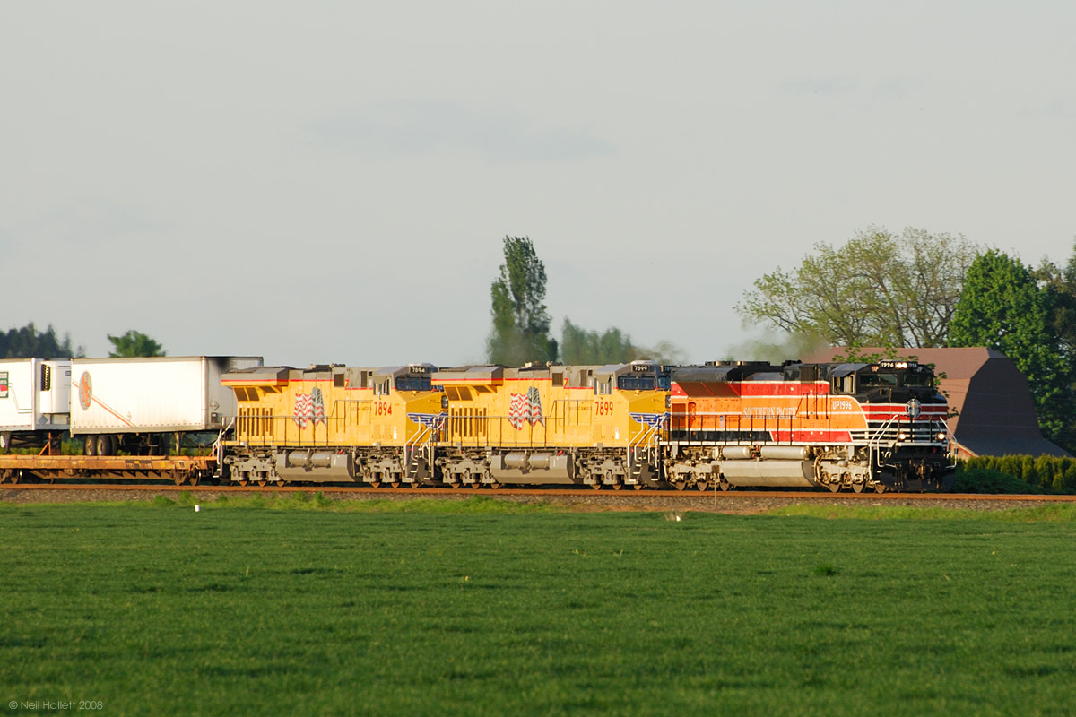 UP 1996 on Z-train at Brooks