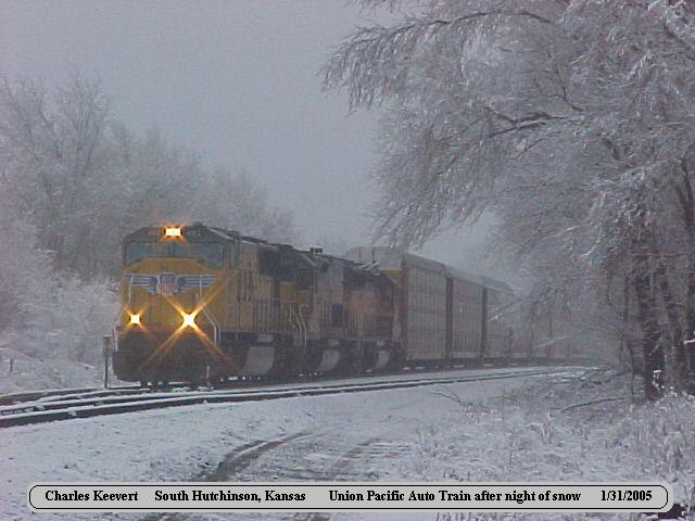 UP 4182  in a snow covered landscape